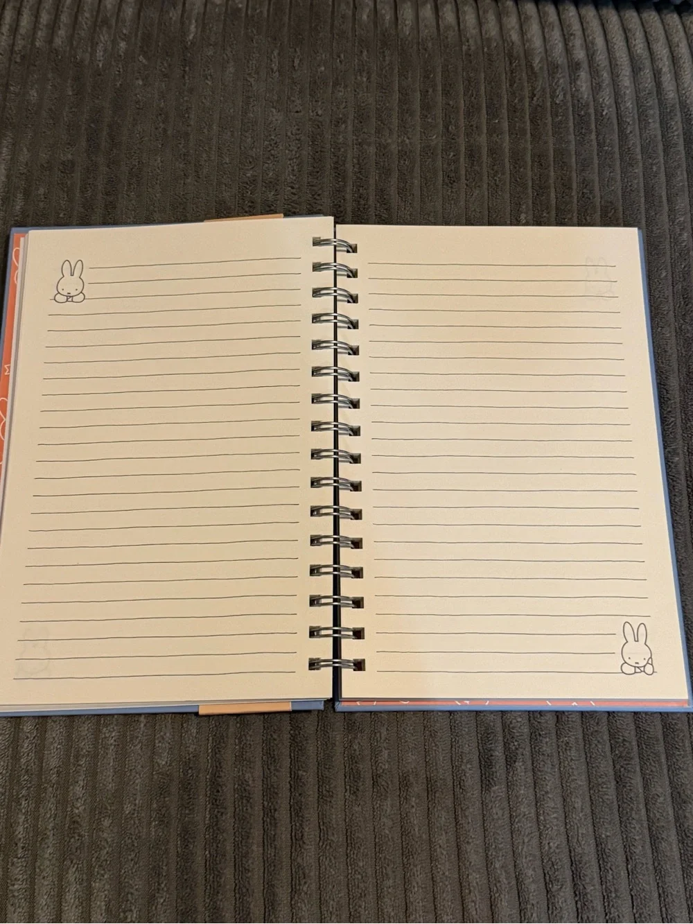 miffy Blue Notebook and Pen Set with Yellow Moon & Orange Stars